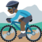 Person Mountain Biking - Black emoji on Facebook